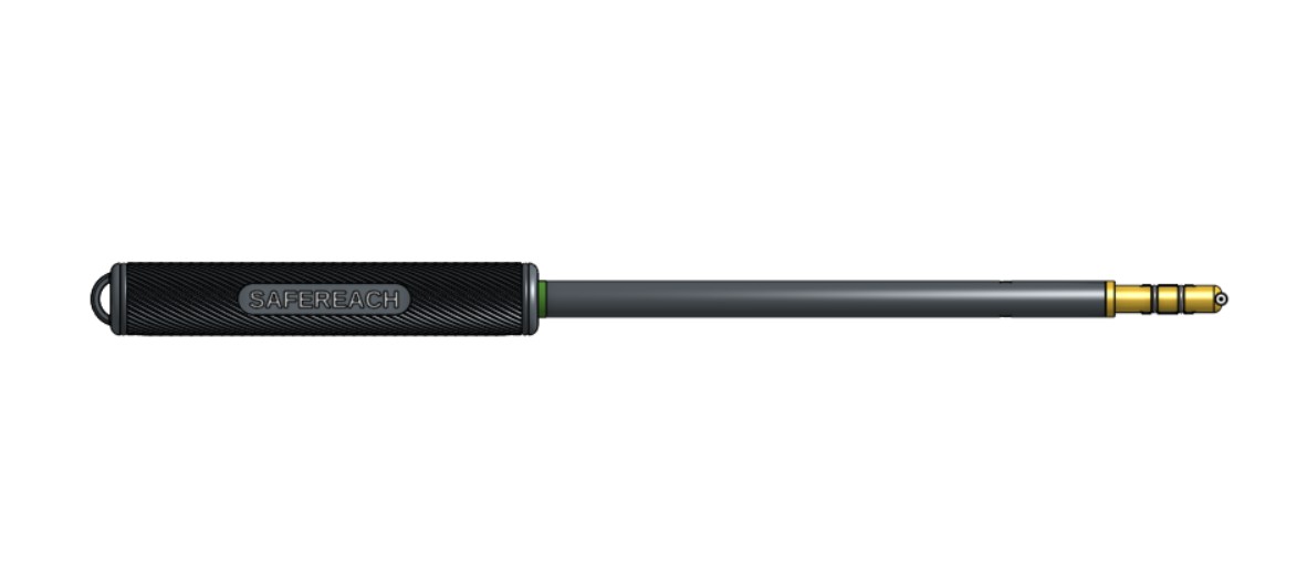 SafeReach Tube Inserter showing the green engaged state