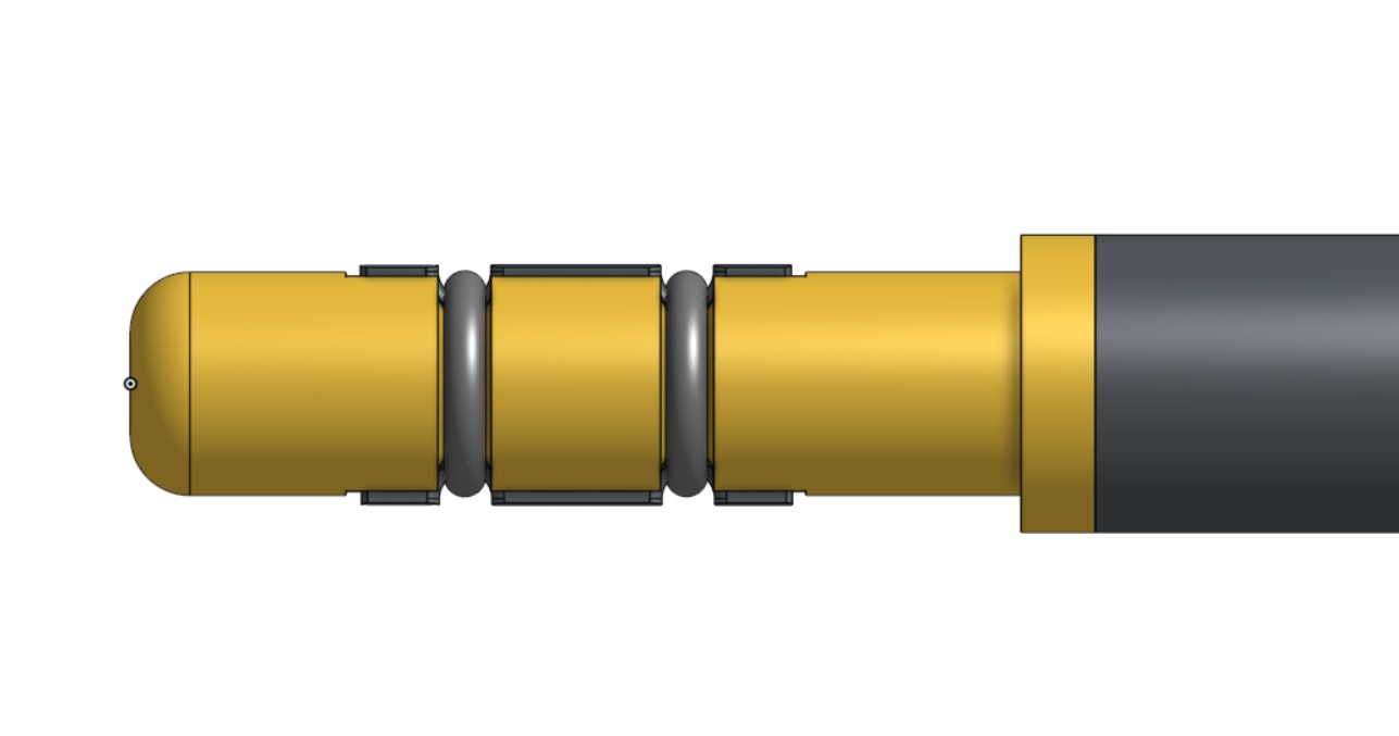 External CAD detail of the SafeReach ExpandGrip tip in its engaged state