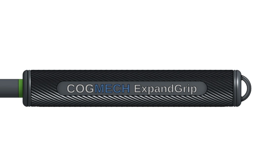 Reverse handle detail showing CogMech ExpandGrip branding